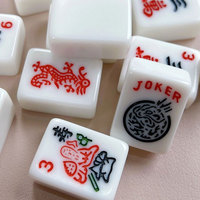 Set Permainan Mahjong Amerika Yahudi Barat 30mm Melamin 166Pcs, Tahan Lama, Cocok untuk Dimainkan di Rumah, Klub, atau Meja, Hadiah Liburan yang Sempurna