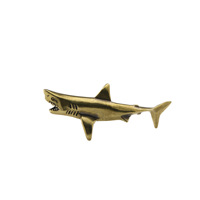 Figurine de requin en laiton de style antique transfrontalier pour service à thé, décoration de bureau, présentation animale, artisanat