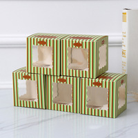 Boîte cadeau de Noël personnalisée en forme de pomme, boîte d'emballage pour chocolats et bonbons, boîte cadeau de Noël avec fenêtre transparente