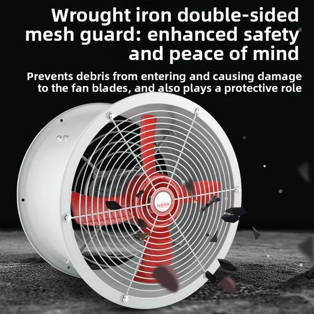 Heavy Duty Aluminum Alloy Blade Explosion Proof Fan Carbon Steel Duct Axial Blower for Chemical Plant Fire Safety Ventilation