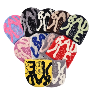 RTS Beanies Mohair With Mea Culpa Logo All Over Print Designer Unisex Graphic Jacquard Mohair Knit Winter Beanie Hats - Product Image 6