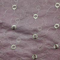 Tissu tissé de luxe respirant 100 % polyester, organza de soie teintée avec broderie, 45 g/m², personnalisé, pour vêtements islamiques féminins et hijabs