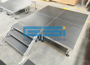 ESI <b>Stage</b> <b>Platform</b> Thick Aluminum Frame for Heavy Equipment Non-Slip 4-Leg Aluminum <b>Stage</b> with Anti-Skid Surface - Product Image 5