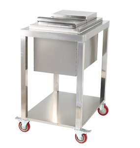 Stainless Steel Ice Bin Trolley Commercial Mobile Ice <b>Cooler</b> Cart with Drain System - Product Image 1