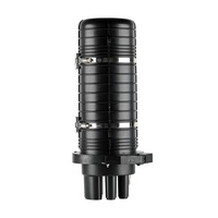FTTH Fiber Closure 1 Inlet 4 Outlet Dome Type Fiber Optic Cable Joint Box Vertical Splice Closure for FTTH Wall & Pole Mounted