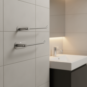 Porte-serviettes en papier mural en acier inoxydable, auto-adhésif, pour salle de bain, design moderne - Product Image 2