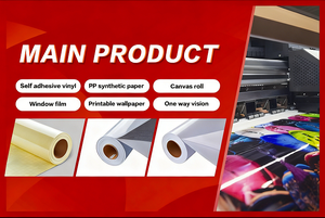 Rollo de Tela de Lona Autoadhesiva Ecológica para Impresión de Inyección de Tinta Brillante, Apta para Impresión UV - Product Image 4