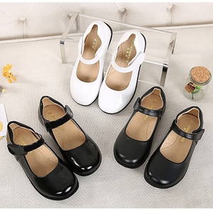 Chaussures en cuir blanc et noir pour enfants, chaussures légères pour enfants, filles, écoliers, chaussures habillées pour enfants, vente en gros - Product Image 1