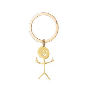 Porte-clés Drôle Doigt d'Honneur Bâtonnet Humoristique Tendance Mignonne en Acier Titane pour Sac d'École, Clé de Voiture, Pendentif, Nouveau Bijou Cadeau pour Couple - Product Image 6