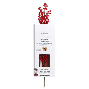 Six fruits rouges artificiels à six branches, 12 pièces par paquet, pour la décoration - Product Image 1