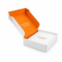 Boîte cadeau en carton ondulé pour sous-vêtements, avec impression de logo personnalisé, grande et petite taille, boîte d'expédition pour vêtements, couleur violette, vente en gros