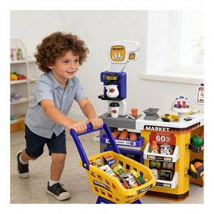 Jouet de caisse de supermarché avec scanner, panier de courses et accessoires pour enfants – Jouet d'apprentissage pour marché de simulation - Product Image 3