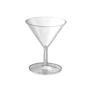 Disposable Mini Plastic Martini Glass Clear Mini Dessert Cups Cocktail Glasses