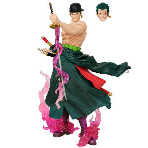 Statuetta d'Azione Samurai <span class=keywords><strong>One</strong></span> <span class=keywords><strong>Piece</strong></span> in Vendita, Modello GK Stile <span class=keywords><strong>One</strong></span>-Katana Starry Zoro a Doppia Testa in PVC, Giocattolo Espositivo Anime - Product Image 5