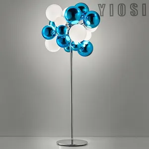 Customized Modern Creative Bubble Ball Glass Lamp Rich Color Decoration Design Night Atmosphere Wedding Floor Lamp