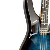 Guitare électrique de haute qualité à 4 cordes avec 22 frettes, corps en bois polaire américain, guitare basse