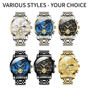 Reloj OLEVS 2859 con Logo Personalizado, de Lujo, Resistente al Agua, de Negocios, de Acero Inoxidable y Alta Calidad, Reloj de Cuarzo para Hombre - Product Image 6
