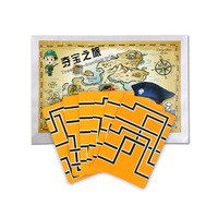 Tour de magie de prédiction de carte de labyrinthe pour la chasse au trésor, accessoire de magie pour enfants, magie mentale de close-up pour l'entraînement et les spectacles