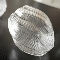 Vase de Table en verre Transparent créatif moderne nordique grand ventre avec bouche large Simple pour fleurs accessoires décoratifs en cristal