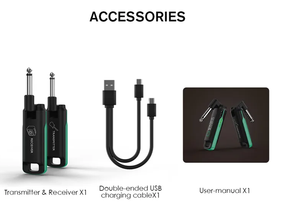 สวิฟฟ์ WS-70 ระบบกีตาร์ไร้สายแบบดิจิตอลแบบชาร์จไฟได้ เครื่องส่งสัญญาณเสียงและตัวรับสัญญาณ อุปกรณ์เสริมเครื่องดนตรีเบส - Product Image 3