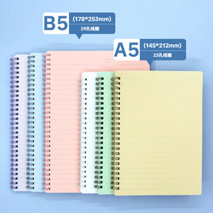 Cuaderno encuadernado en espiral A5/B5 con impresión de logotipo personalizado Bloc de notas de escritura de papel de cuadrícula forrado para oficina o escuela OEM al por mayor - Product Image 3