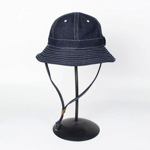 Wholesale Distressed Bucket <b>Hat</b> Custom Logo Summer Outdoor Denim Bucket <b>Hat</b> <b>Men</b> Washed Vintage Denim Bucket <b>Hat</b> <b>Sun</b> Caps - Product Image 3