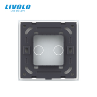 Interruptor Inteligente LIVOLO Estándar del Reino Unido de 2 Botones, Compatible con Alexa y Siri, UE 10A 250V, Panel de Vidrio, Interruptor Eléctrico de Pared