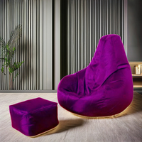 Housse de pouf moderne imperméable pour canapé de gaming et usage extérieur - Housse en tissu amovible