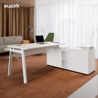 Ensemble de chaises de bureau pour directeur exécutif moderne et simple Bureau de style bois pour patron président