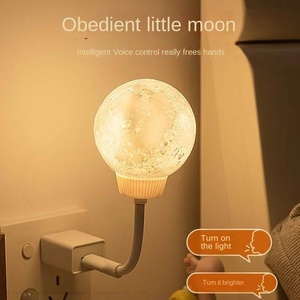 Điều khiển bằng giọng nói thông minh ánh sáng ban đêm mặt trăng có thể được hẹn giờ USB cắm phòng ngủ đèn cạnh giường ngủ bé ăn đêm ánh sáng - Product Image 5