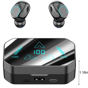 Auriculares <span class=keywords><strong>Inalámbricos</strong></span> para Juegos, Resistentes al Agua IPX5, con Pantalla Digital, Estuche de Carga, ANC y Bluetooth - Product Image 2