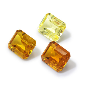 Cadermay Jewelry Synthetic Zircon Loose Stones Rectangle Deep Golden Yellow Golden Yellow Lemon Yellow For Jewelry Making - Product Image 4