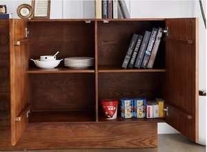 Buffet en bois de pin massif <span class=keywords><strong>Carmen</strong></span>, contreplaqué multicouche en chêne, pour le salon, avec 5+ tiroirs, design moderne du milieu du siècle - Product Image 4