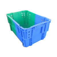 Panier de transport en maille, conteneur en plastique, panier recyclable en maille perforée, panier de transport multifonctionnel pour l'emballage des légumes