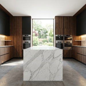 Comptoir en quartz blanc Calacatta, imitation marbre moderne, grande dalle artificielle, pour cuisine, salle de bain, meuble-lavabo, mur/sol intérieur, dessus de table - Product Image 3