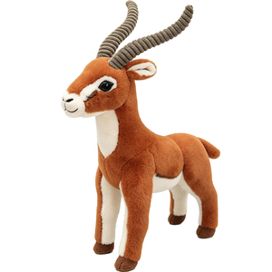 Peluche Realistico di Antilope in Piedi, Morbido Pupazzo di Gazella con Lunghi Corna ed Espressione Delicata, Giocattolo di <span class=keywords><strong>Animali</strong></span> Safari per Bambini - Product Image 1