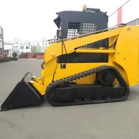 Excavator Loader Mini Retro Diesel HTS65 Baru, Backhoe, Sesuai Standar CE EPA, Wheel Loader Roda Besar dengan Kapasitas Angkut 5 Ton