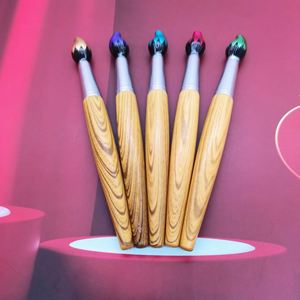 Novelty Retractable Paintbrush Pen Bamboo Brush Twist Torch Shape Ballpoint Pen Art <b>Teacher</b> <b>Gifts</b> Paintbrush Ink Pens - Product Image 1