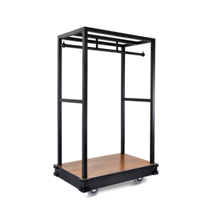 Laicozy कस्टम काला समाप्त 304 स्टेनलेस स्टील होटल की लॉबी Bellman ट्राली - Product Image 1