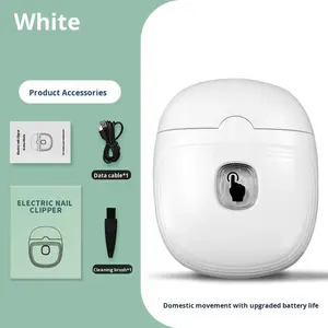 Coupe-ongles électrique en acier inoxydable pour bébés et enfants, polisseur d'ongles entièrement automatique anti-pincement pour adultes - Product Image 6