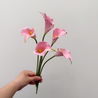 Bunga Calla Lily PU Buatan Tangan Simulasi Tinggi Real Touch Premium, Bunga Artifisial Modern untuk Pernikahan, Hari Ibu, Natal, Tahun Baru, Dekorasi Rumah