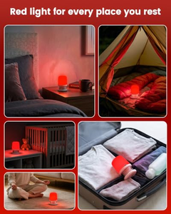 Lampes de chevet pour enfants à lumière rouge douce, à intensité variable, modernes, rechargeables par USB, lampes de nuit pour chambre à coucher, salon - Product Image 3