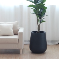Pots de fleurs en céramique, décorations de jardin, maison moderne, ciment Large, extérieur avec fleurs/plantes vertes, Support rond