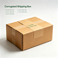 Carton d'expédition en kraft ondulé personnalisé, acceptant les commandes d'échantillons, boîte à fentes recyclable pour l'expédition de produits en vrac