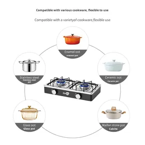 Equipo de Camping Portátil Premium para Exteriores, Estufa de Gas de Doble Quemador, Estufa de Mesa de 2 Quemadores, Estufa de Invierno - Product Image 5