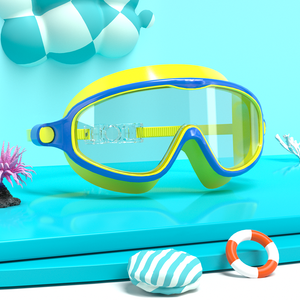 600a बड़े फ्रेम बच्चों को तैरने वाले गुगल विरोधी कोहरे के संरक्षण बड़े फ्रेम स्विमिंग गॉगल एचडी वाइड एंगल लीक सबूत सिलिकॉन गॉगल - Product Image 1