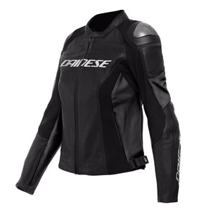 Chaqueta de Cuero Perforada Dainese Racing 4 para Mujer, Negra, Talla 42, Equipo de Motociclismo - Product Image 1