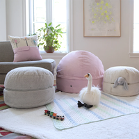 Pouf de rangement pour enfants Sherpa confortable