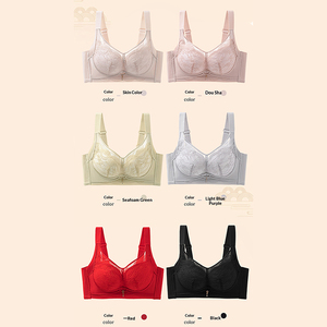 <span class=keywords><strong>Soutien</strong></span>-<span class=keywords><strong>gorge</strong></span> sans armatures en dentelle florale, léger, respirant, à couverture complète, push-up pour petite poitrine, ajusté, grande taille, en stock, vente en gros - Product Image 3