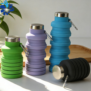 Botella de Agua Deportiva de Silicona de 500 ml, Plegable, Portátil, para Exteriores, Taza de Regalo - Product Image 3